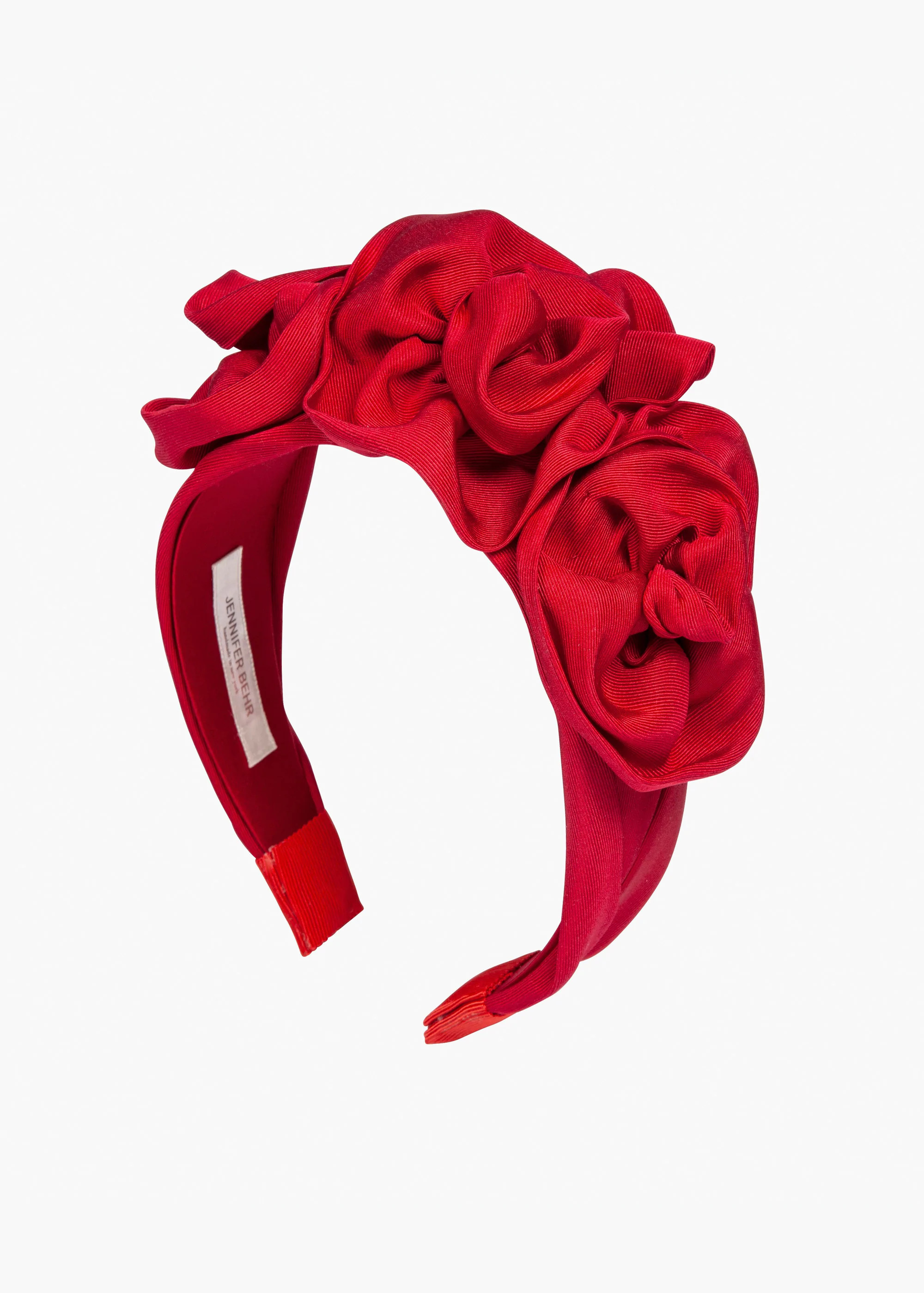 Triple Rosette Headband
              
              
              
               in Silk Faill... | Jennifer Behr 