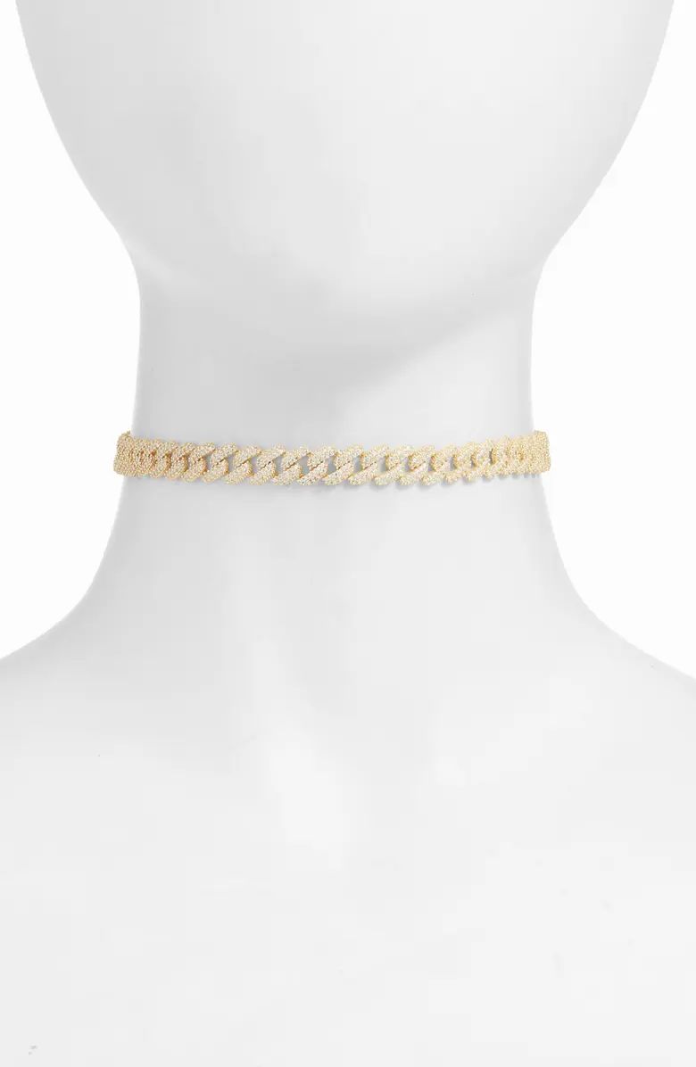 Adina's Jewels Pavé Chain Link Choker Necklace | Nordstrom