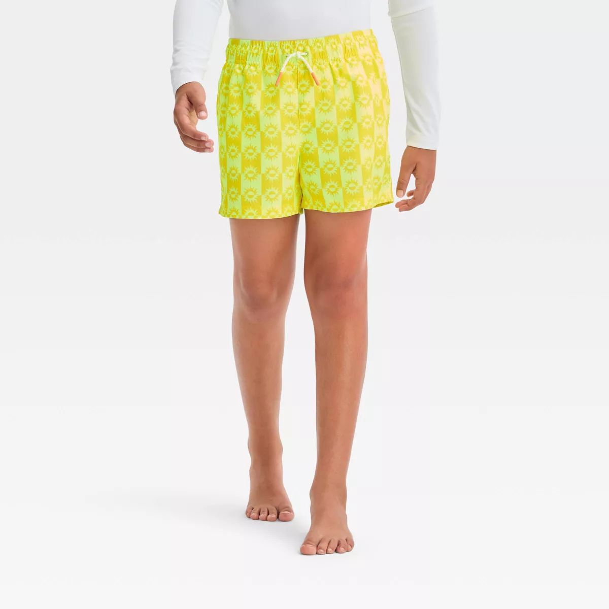 Boys' Sun Printed Swim Shorts - art class™ Yellow | Target