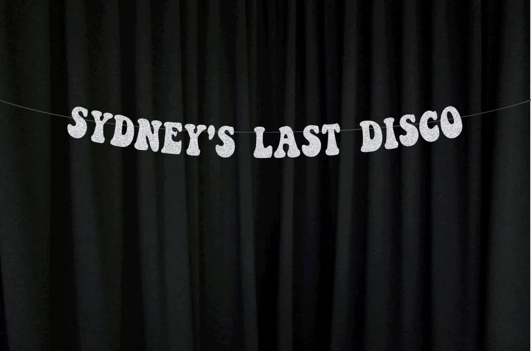 Bride's Last Disco Bachelorette Banner, Custom Name, 70's Themed, 1970's Disco Bachelorette, Free... | Etsy (US)