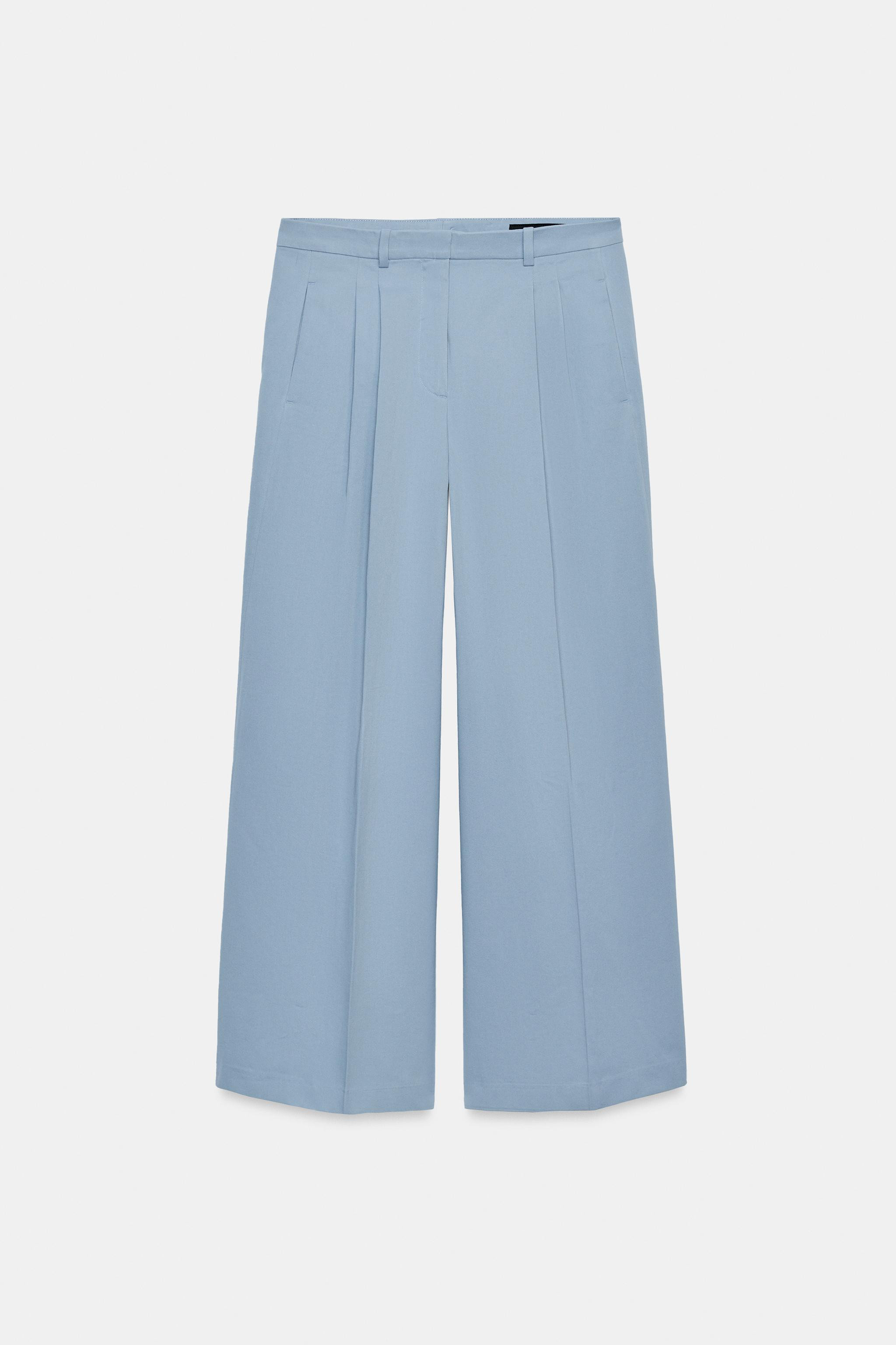 ZW COLLECTION PLEATED WIDE LEG PANTS | Zara US