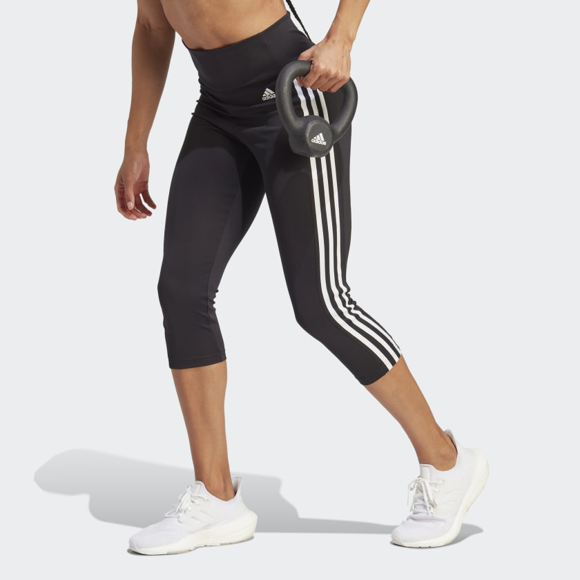 Designed to Move High-Rise 3-Stripes 3/4 Sport Leggings | adidas (US)