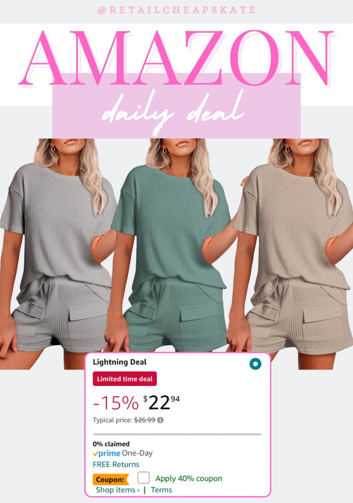 Limited time deal on this Amazon lounge set! Clip the 40% off coupon - while supplies last

#LTKstyletip #LTKfindsunder50 #LTKsalealert