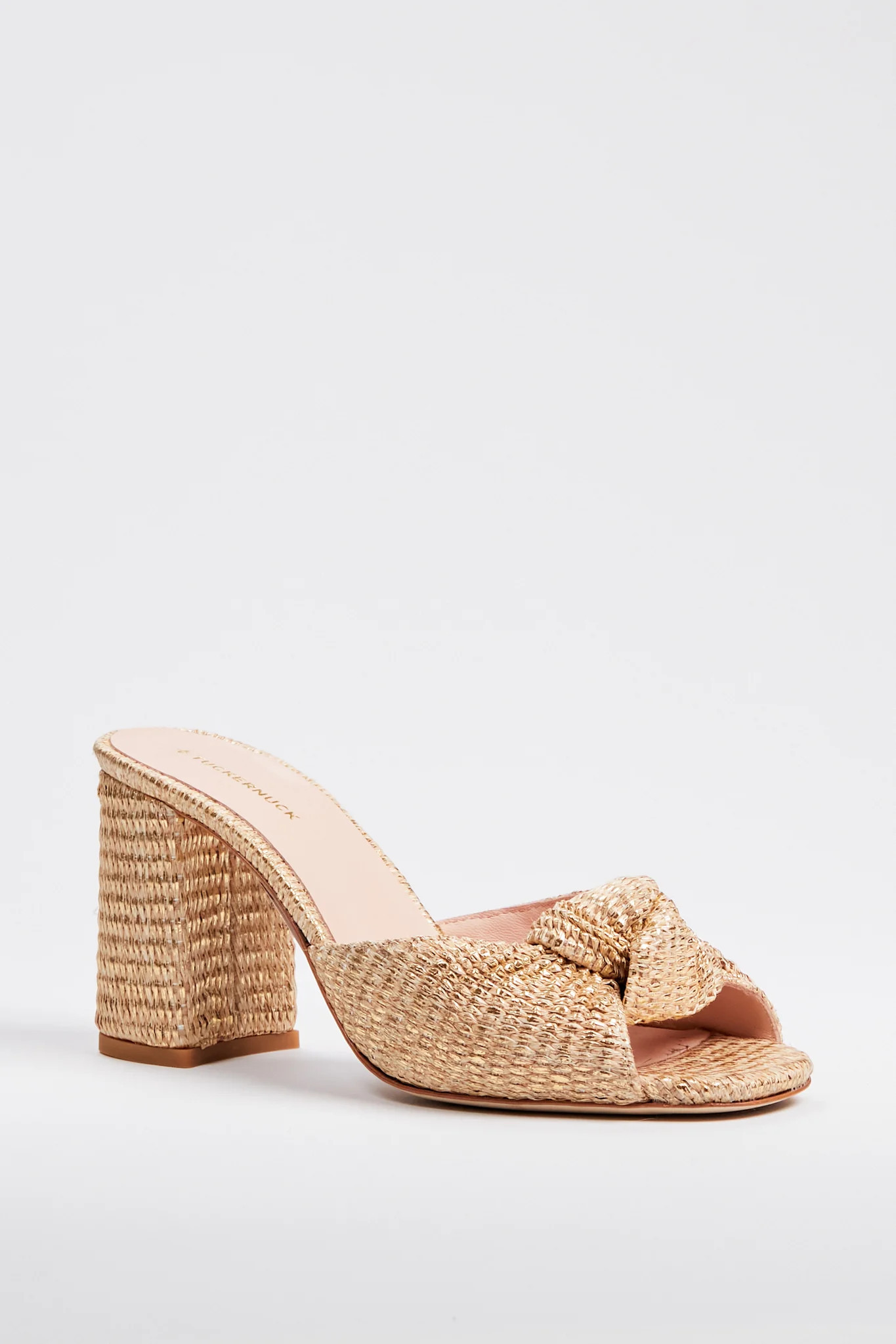 Gold Raffia Blake Heels | Tuckernuck (US)