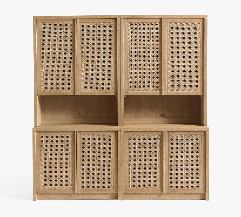 Marina Cane Storage Cabinet Set (72"-108") | Pottery Barn (US)