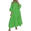 chouyatou Women's 2026 Lace Eyelet Embroidery Maxi Dress V-Neck Trumpet Sleeve Boho Flowy Swing D... | Amazon (US)