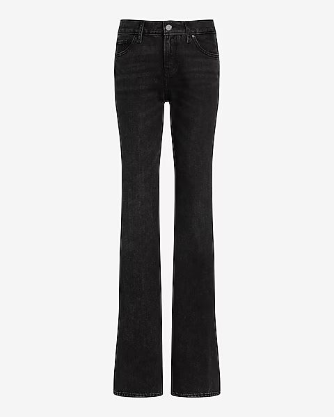 Mid Rise Black 70s Flare Jeans | Express