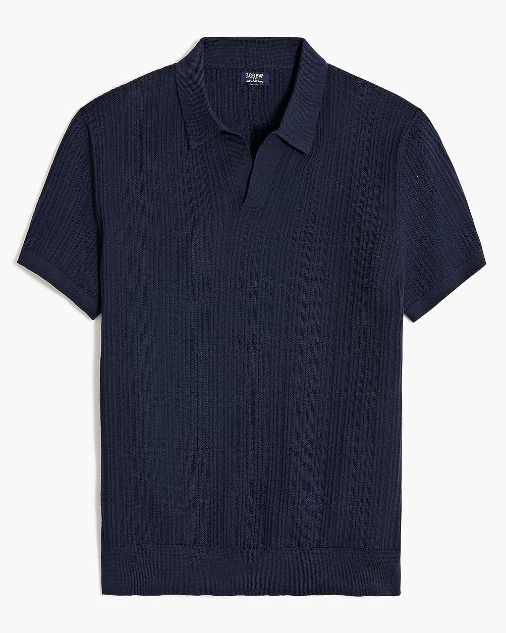 Textured johnny-collar polo shirt | J.Crew Factory