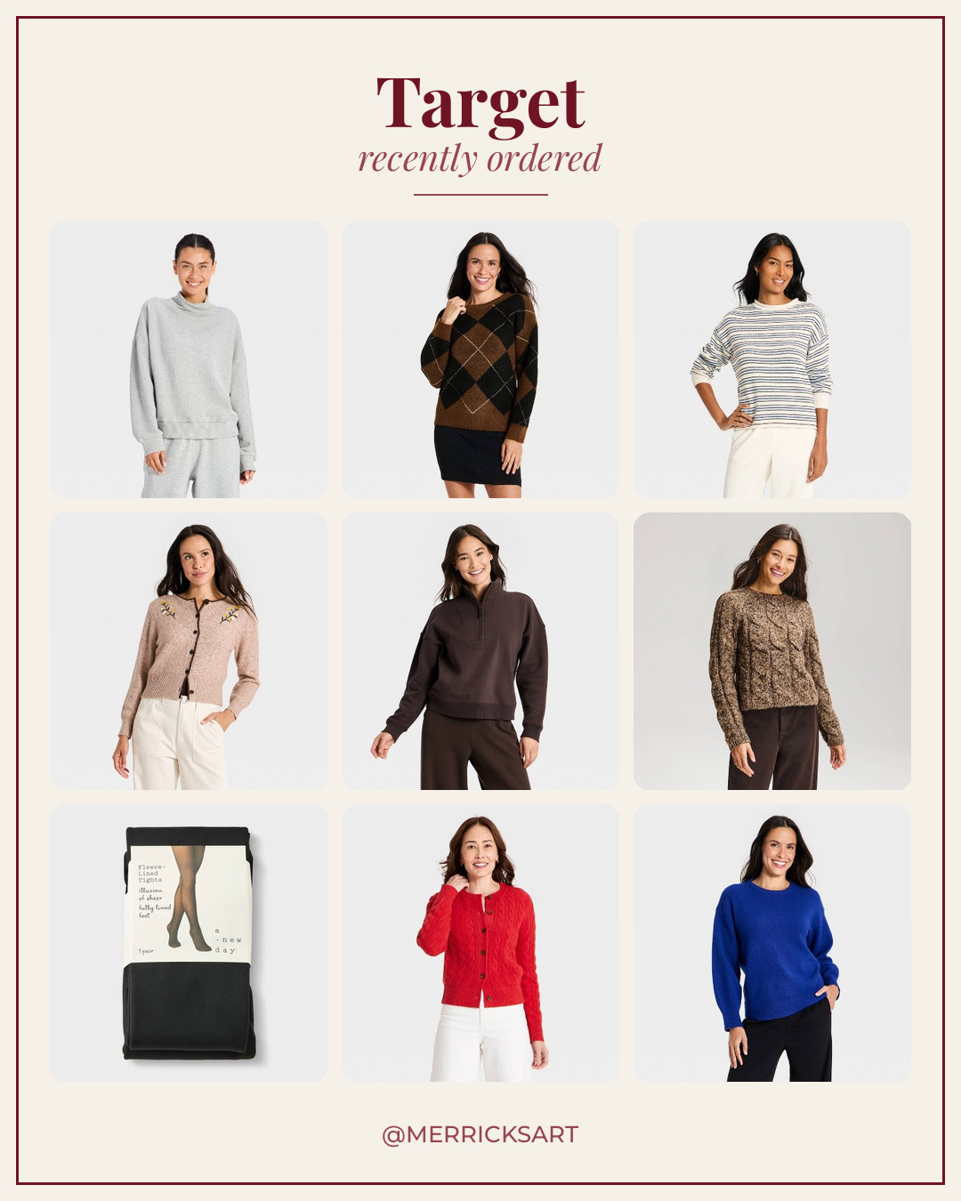 New items I ordered from @target! I always buy a new pair of fleece lined tights each year, they sell out so fast! 

 