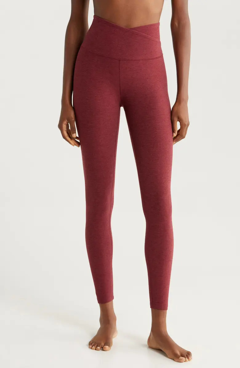 At Your Leisure Space Dye High Waist Midi Leggings | Nordstrom