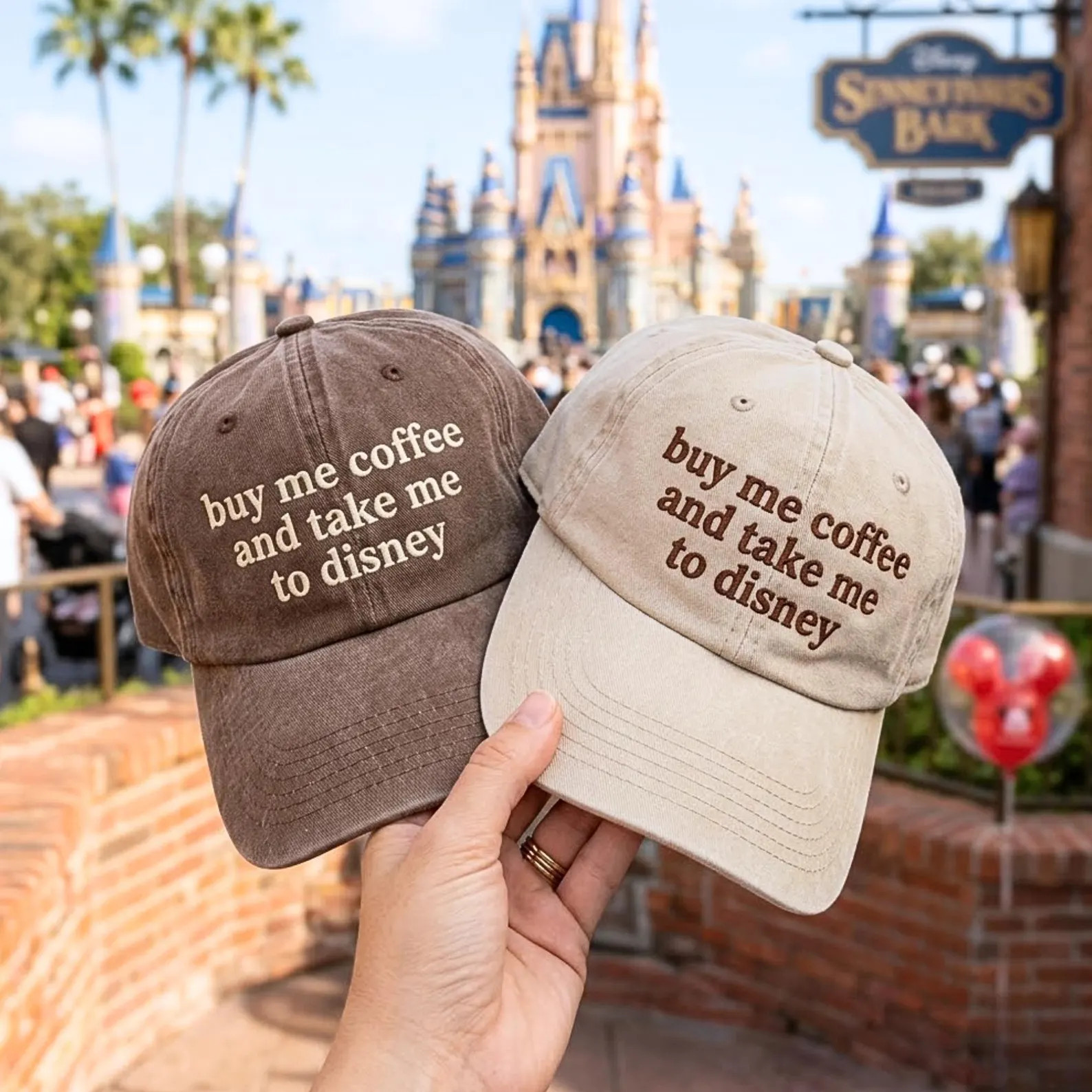 Embroidered Cotton Dad Hat, Magic Kingdom Vacation Coffee Lover Baseball Cap | Etsy (Global)