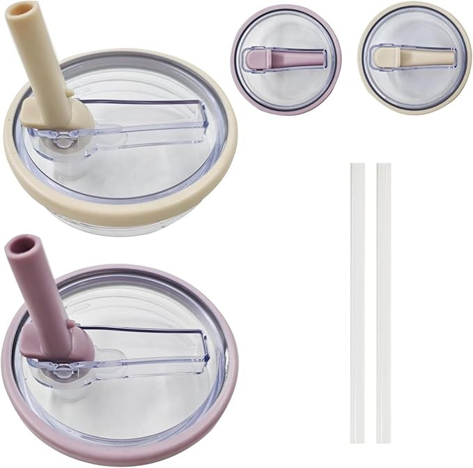 2 PCS 40 oz Replaceble Tumbler Flip Straw Lid for Stanley Quencher, Straw Lid Replacement Fit for... | Amazon (US)