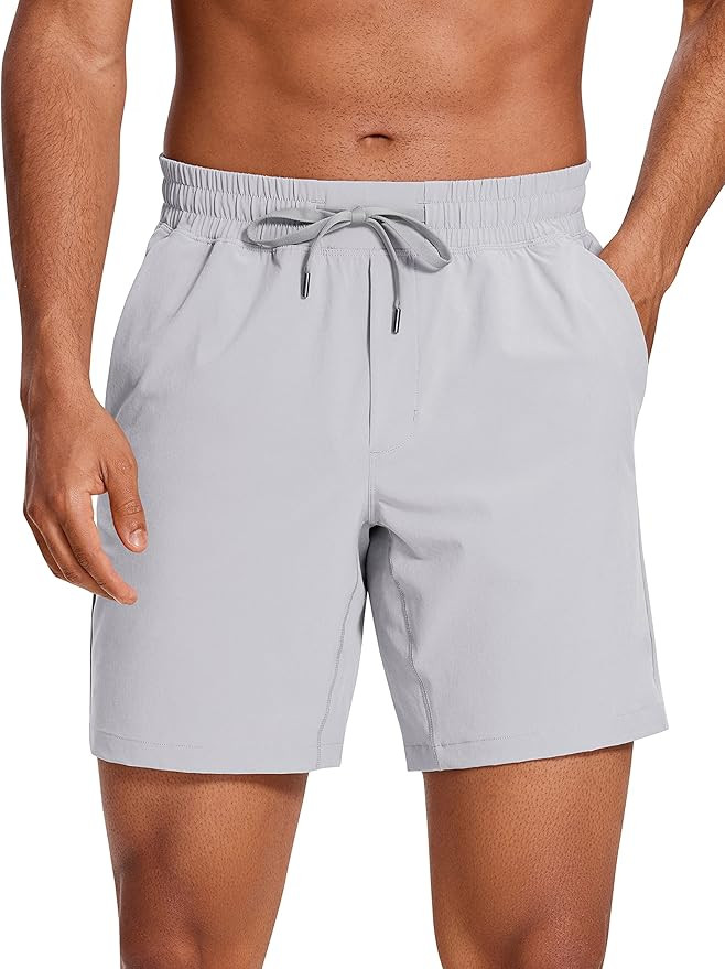 CRZ YOGA Men's Linerless Workout Shorts - 7'' / 9'' Quick Dry Running Sports Athletic Gym Shorts ... | Amazon (US)