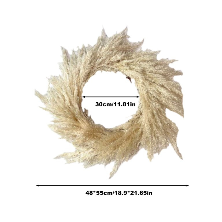 Handmade Pampas Grass Wreath Christmas Autumn Wedding Decor | Walmart (US)