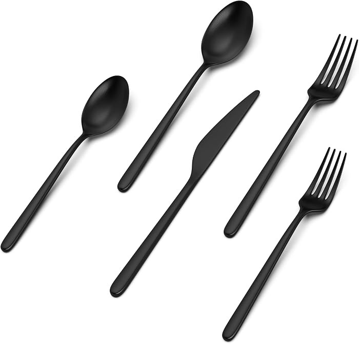 Haelynn 40-Piece Flatware Set, 18/10 Stainless Steel | Amazon (US)