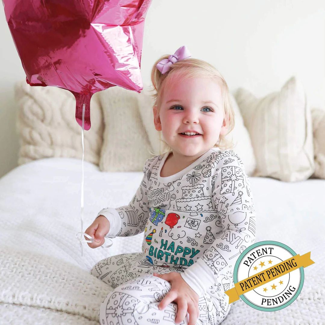 Color Me Pajama™ Two Piece Set | Birthday Celebration | Caden Lane