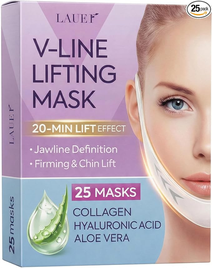 V Shaped Contouring Face Mask Line Shaping Lifting Belt Neck Reduction Jawline Lift Tape Enhancer... | Amazon (US)