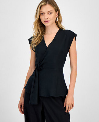 I.N.C. International Concepts Women's Side-Knot Surplice Top, Exclusively at Macy's - Macy's | Macy's