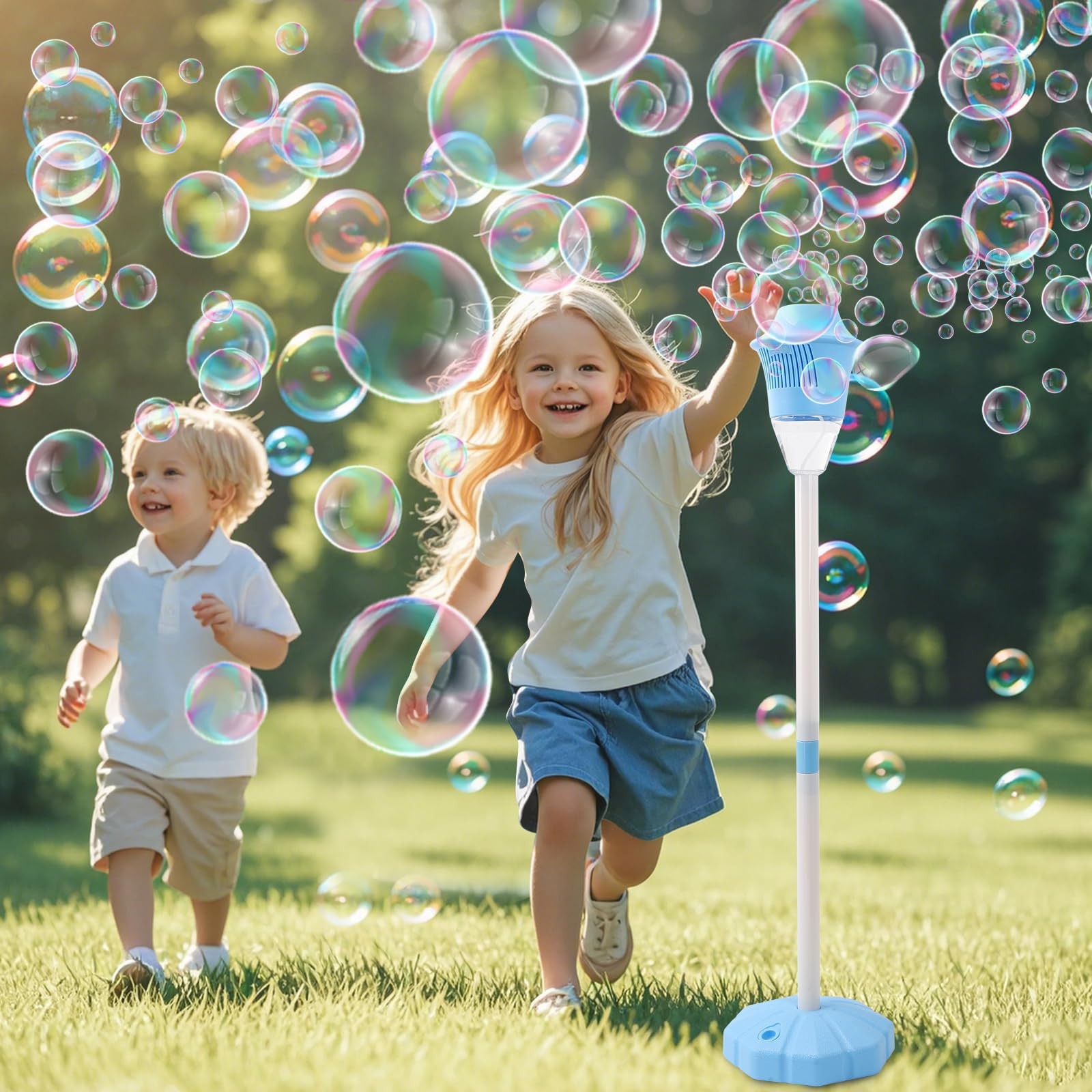 AIERSA Bubble Stand Machine,Height 47 Inches Stand Up Automatic Bubble Machine for Kids,Outdoor T... | Amazon (US)