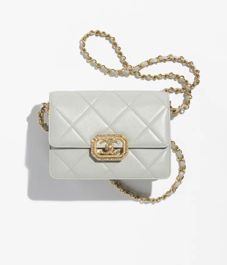 Mini Flap Bag - Calfskin, strass & gold-tone metal — Fashion | CHANEL | Chanel, Inc. (US)
