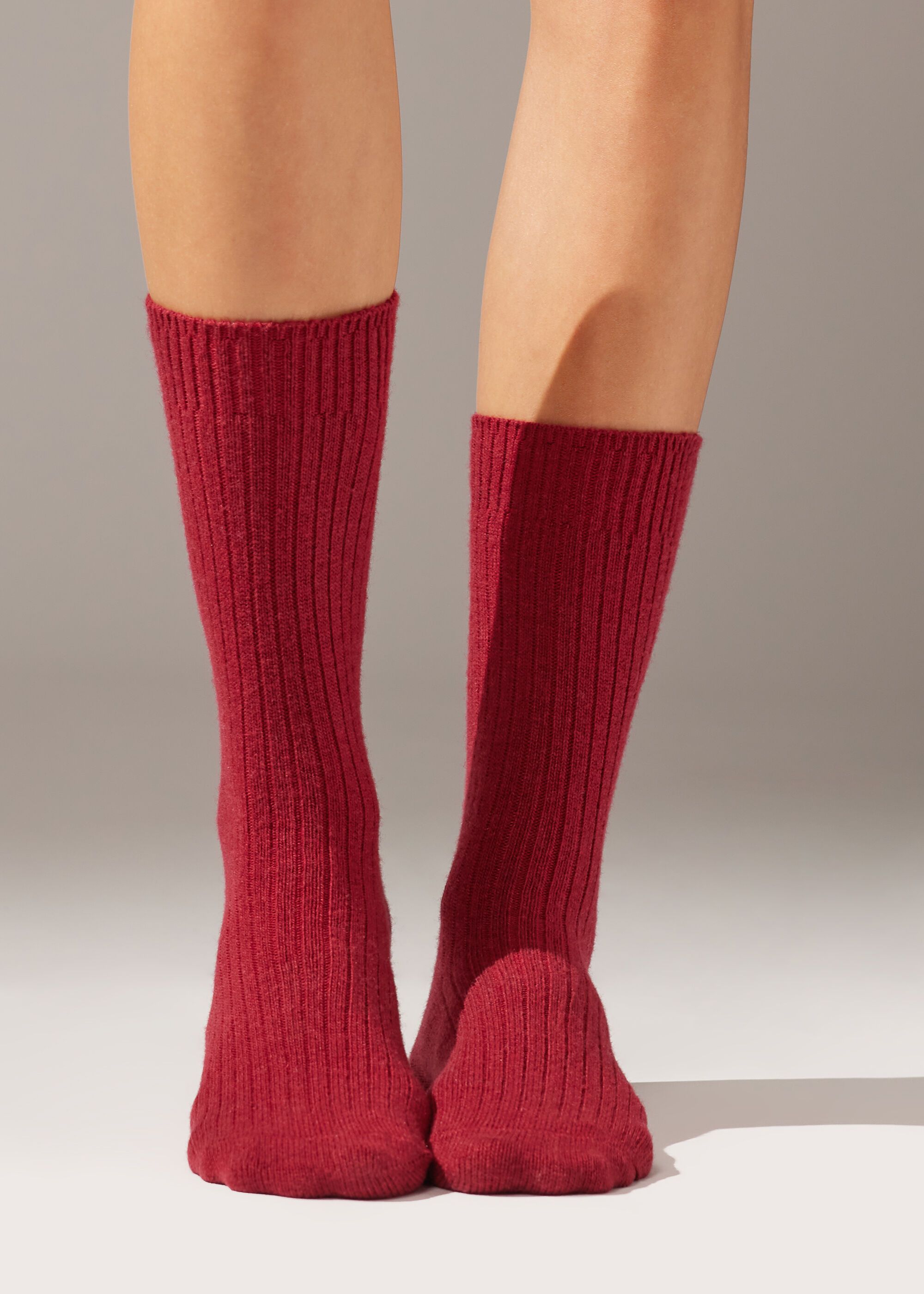 Short Ribbed Socks with Wool and Cashmere | Calzedonia US
