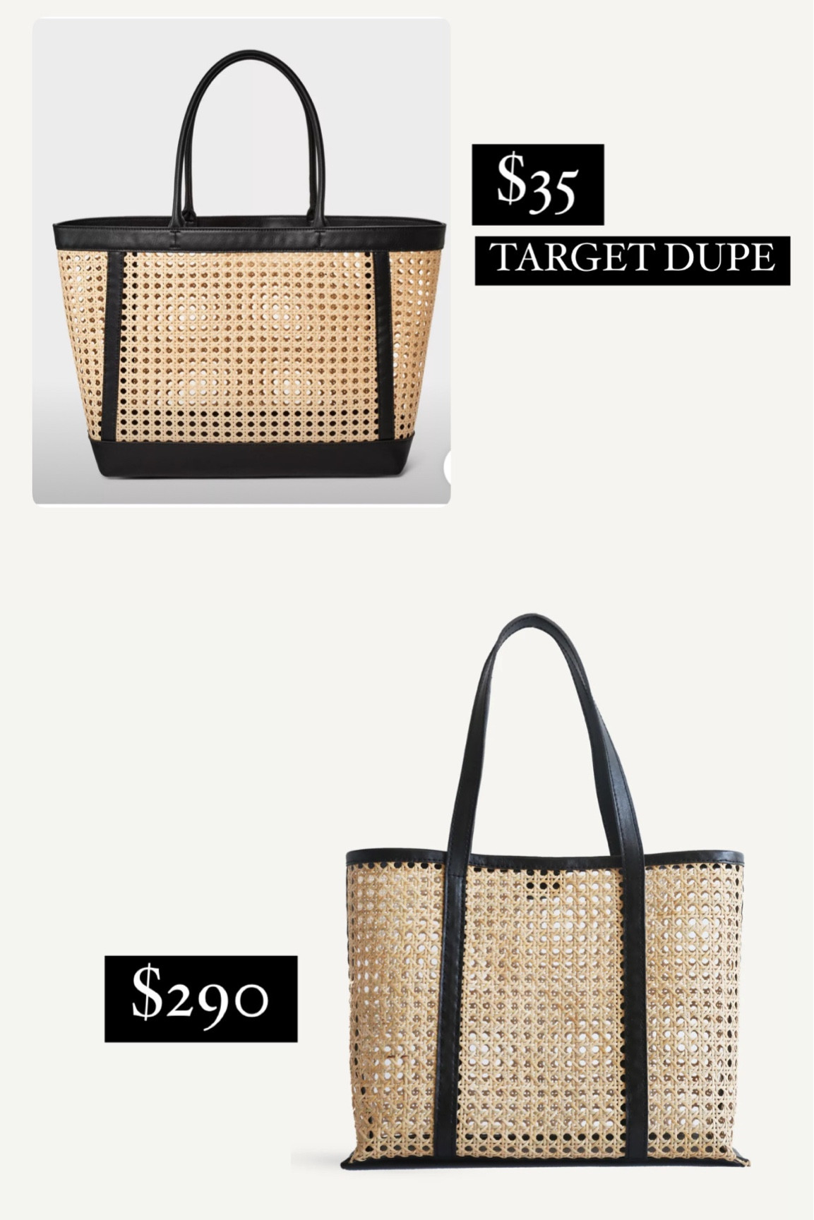 This best selling black and rattan beach tote is back and it’s a great designer dupe.  Also available in white.

Designer inspired | vacation outfit | pool tote | target finds | resort wearr

#LTKSwim #LTKFindsUnder50 #LTKItBag