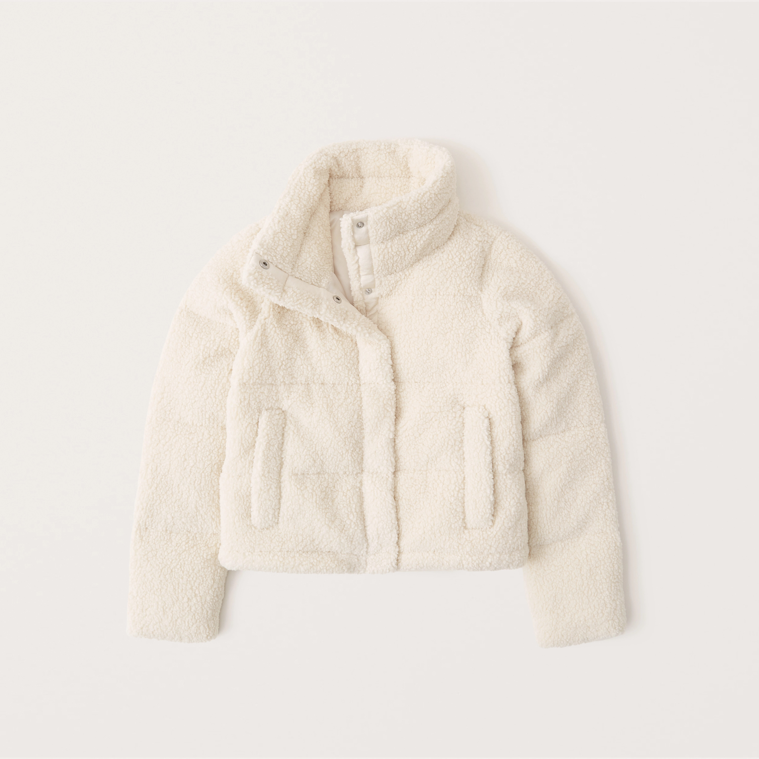 Sherpa Mini Puffer Coat | Abercrombie & Fitch (US)