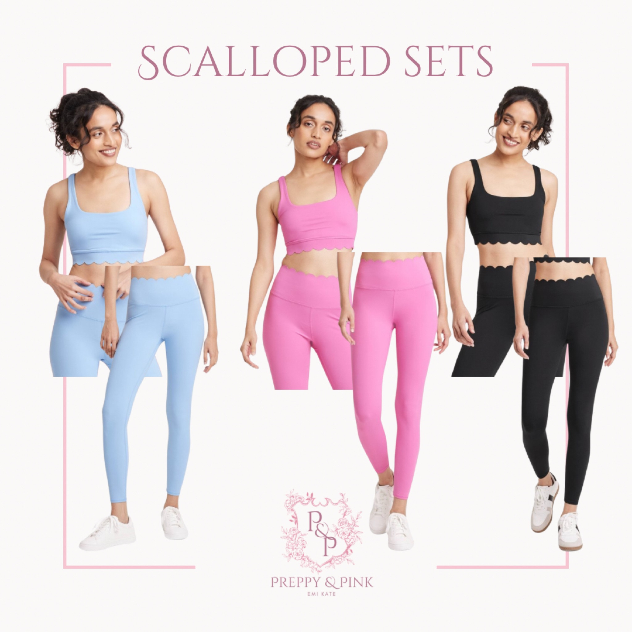 Scalloped sets. Workout sets. Athletic sets. Fitness  

#LTKFindsUnder50 #LTKFitness #LTKActive