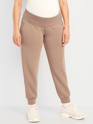Maternity Bounce Fleece Rollover-Waist Jogger Sweatpants | Old Navy (US)