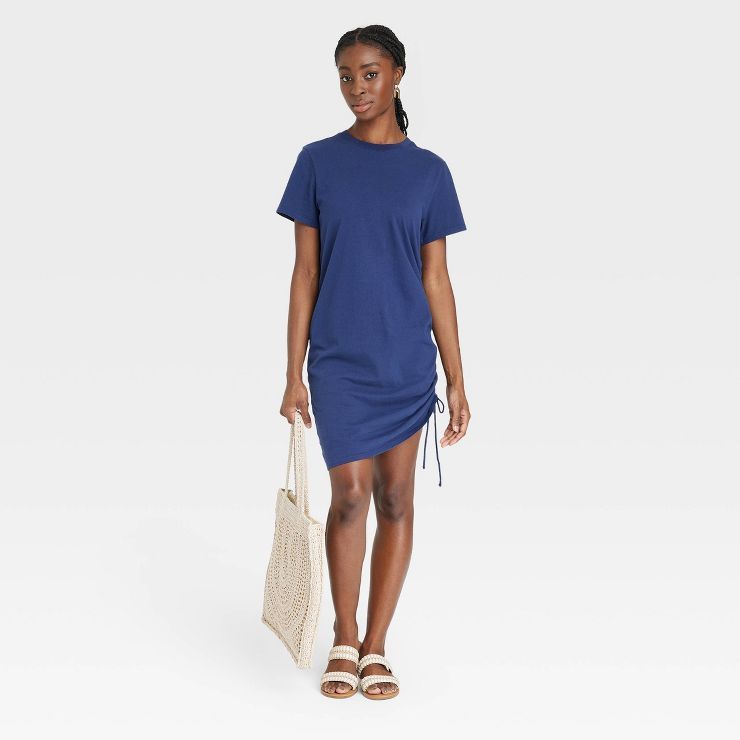 Women's Short Sleeve Side Ruched T-Shirt Dress - Universal Thread™ | Target