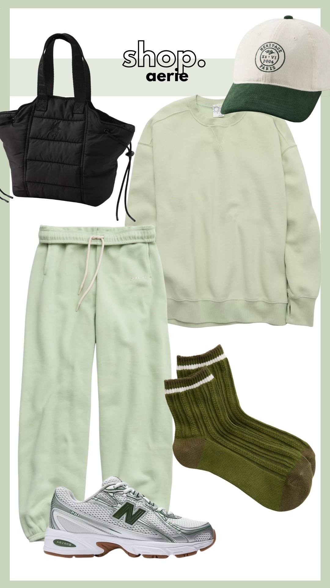 Aerie, sweat sets matching set, socks, bag, new balance, sneakers, fall outfit 

#LTKFindsUnder100 #LTKFallSale #LTKShoeCrush