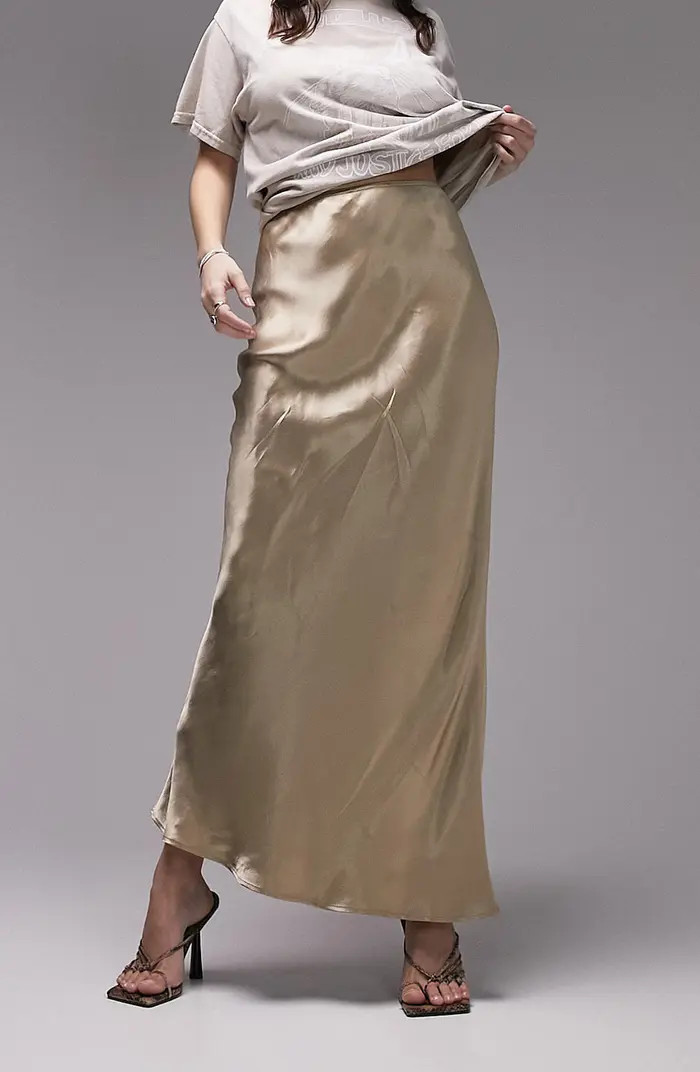 Bias Cut Satin Maxi Skirt | Nordstrom
