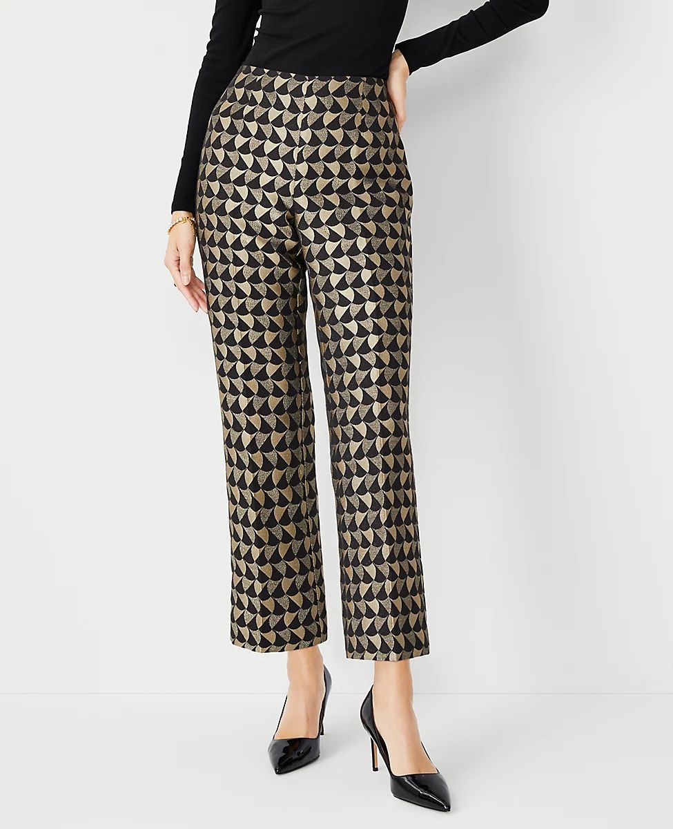The Flared Ankle Pant in Geo Jacquard | Ann Taylor (US)
