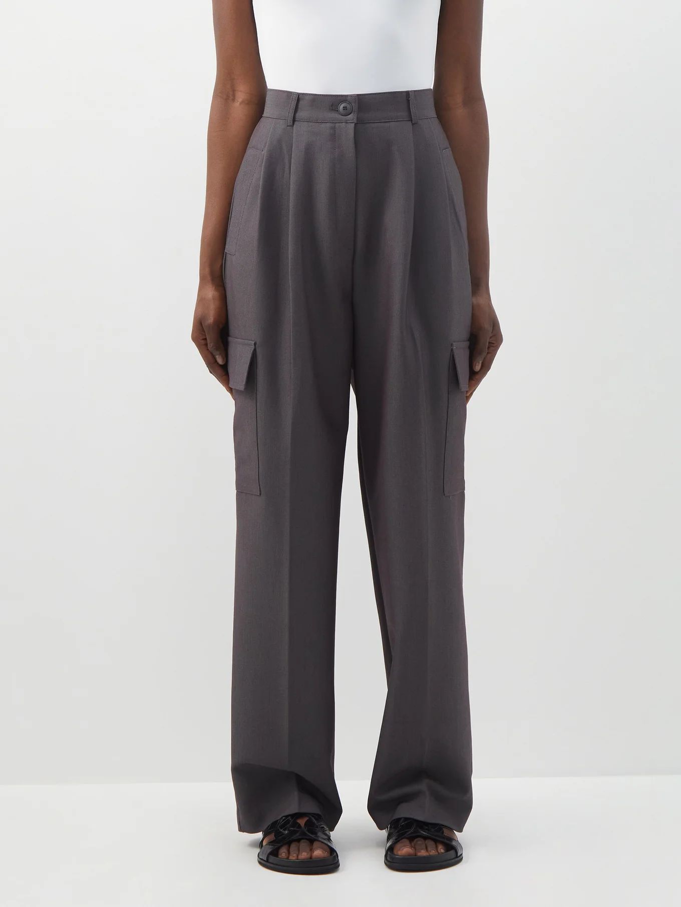 Maesa canvas wide-leg cargo trousers | The Frankie Shop | Matches (US)