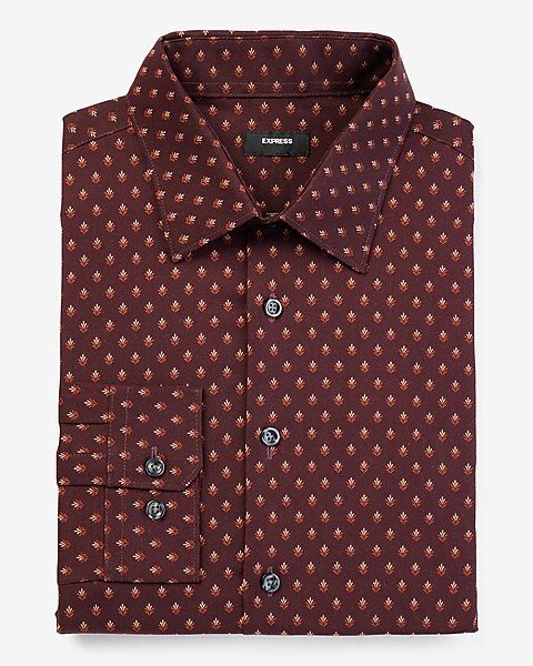 Extra Slim Geo Print Stretch 1mx Dress Shirt | Express