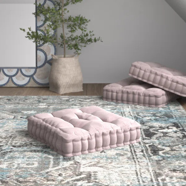 Darwuin Poly Chenille Square Floor Pillow Cushion | Wayfair North America