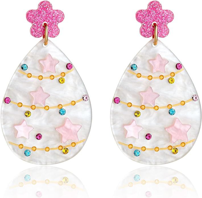 LILIE&WHITE Easter Eggs Earrings for Women Hypoallergenic Earrings Easter earrings Pascha earring... | Amazon (US)