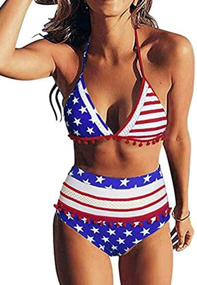 BAOPTEIL American Flag Bikini Womens American Flag Swimsuit Bikini 4th of July Bathing Suit USA F... | Amazon (US)
