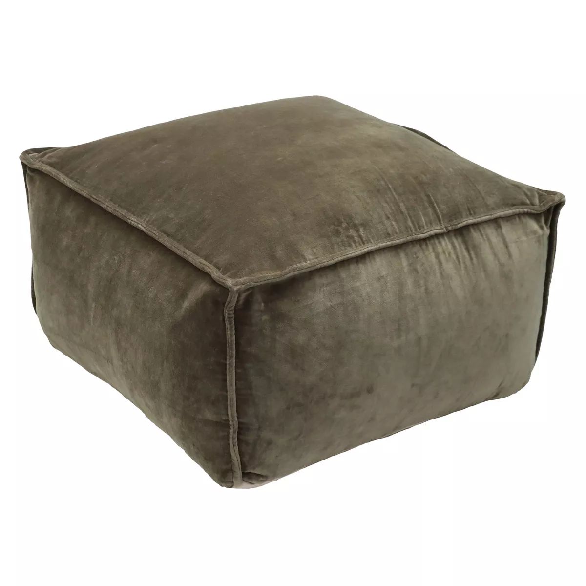 Costa Velvet Cocktail Pouf Olive Green - Threshold™ | Target