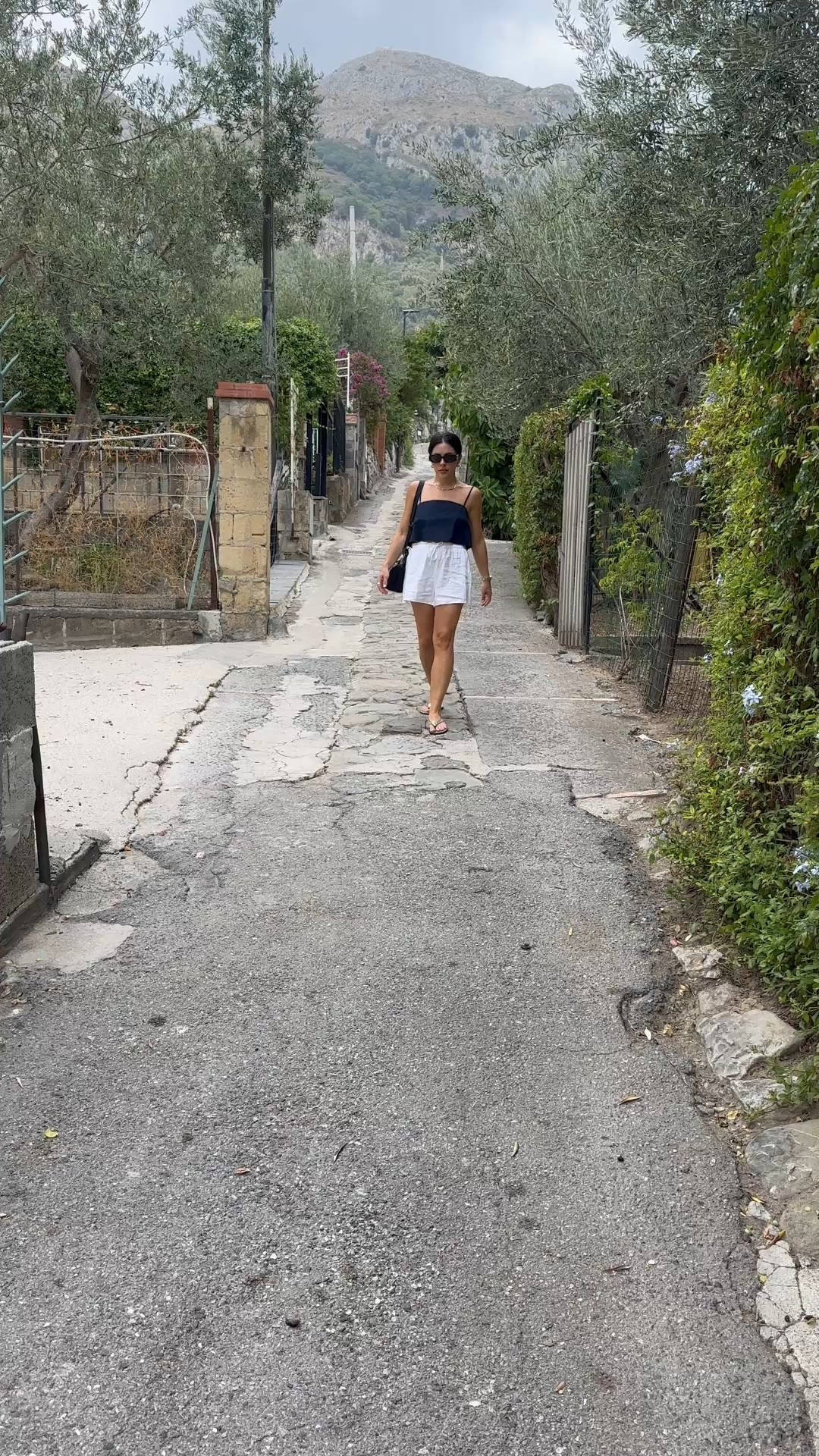 Peaceful morning walks in Nerano 
Shorts are Aritzia by Little moon but sold out! 