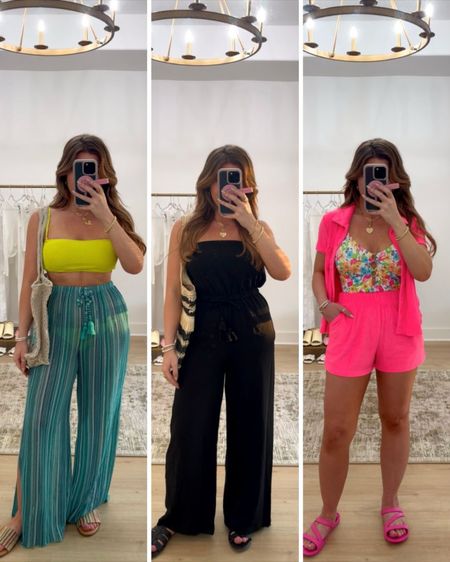Summer Walmart Outfits ☀️ in the first outfit I sized up to a large (juniors brand) in the bikini top, wearing my regular small in the cover up pants. Sized up to a medium (junior brand) in the black tube top jumpsuit in the second outfit. And the third outfit, wearing a small in the terry cloth cover up, and sized up to a medium in the swimsuit 

Walmart, Walmart Outfits, Summer Outfits, Walmart Style, Walmart Partner, Walmart Fashion, Walmart Summer Outfits, Madison Payne

#LTKSwim #LTKStyleTip #LTKSeasonal