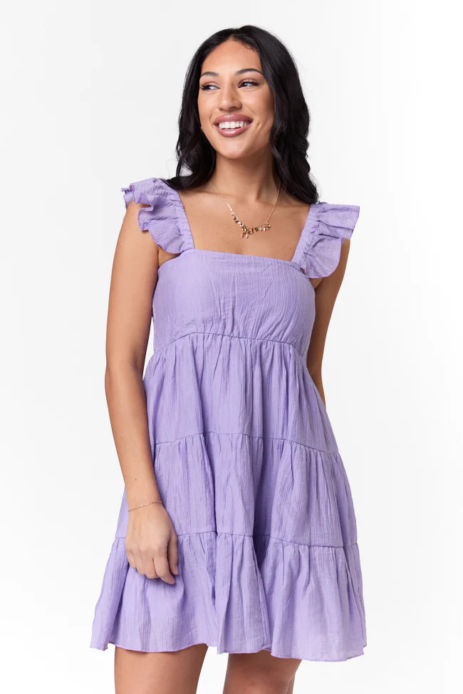 It's My Day Lilac Smocked Top Mini Dress FINAL SALE | Pink Lily