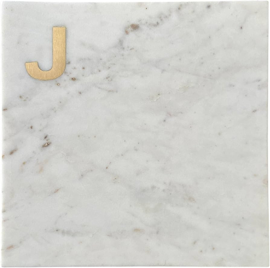 Monogram Marble Cheese Board, Hand Crafted Marble Cutting Board from White Marble Slab, Personali... | Amazon (US)