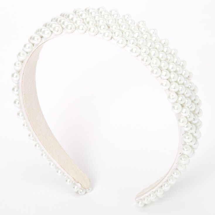 Pearl Statement Headband - White | Claire's (US)