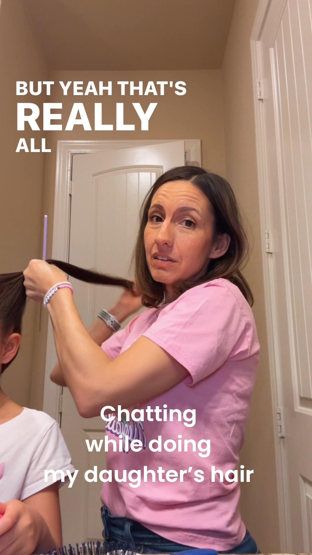 Chatting while doing my kiddos hair. 
I swear by this rat tail comb for parting and sectioning the hair. 
Love this Kitsch wand for fly aways. 
Girls hair 

#LTKBeauty #LTKOver40 #LTKKids