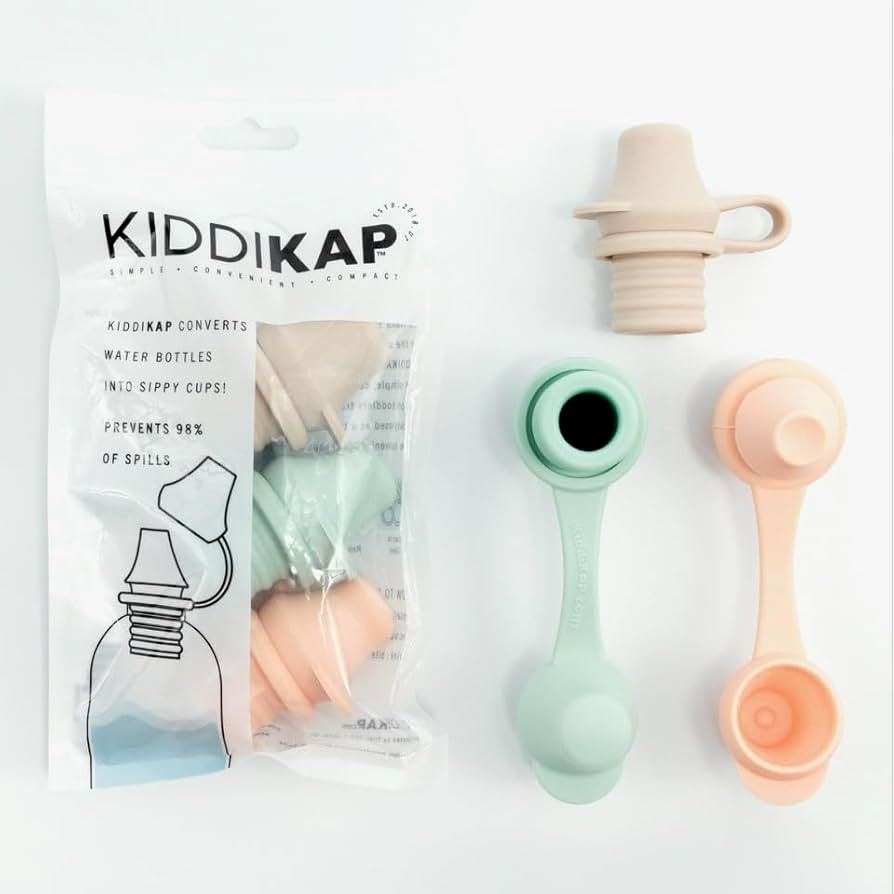 Kiddikap - Water Bottle spout Adapter for Kids, Babies, and Adults - 3-Pack Set, Leak-Proof, No-S... | Amazon (US)