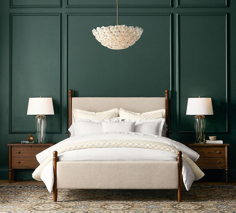 Chris Loves Julia Modern Traditional Bed | Pottery Barn (US)