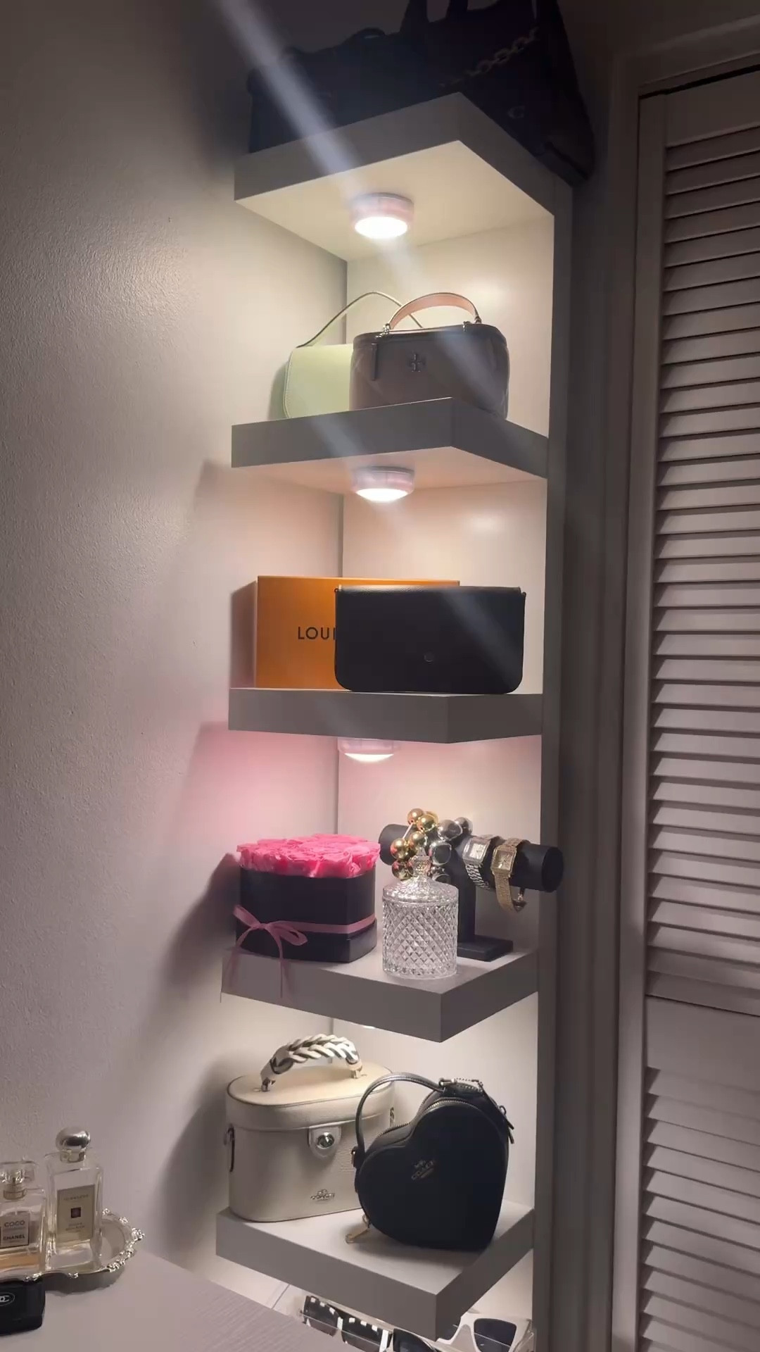 In love with my IKEA Lack Shelf Unit. + added these lights that are giving lux! 

#LTKHome #LTKdayinmylife