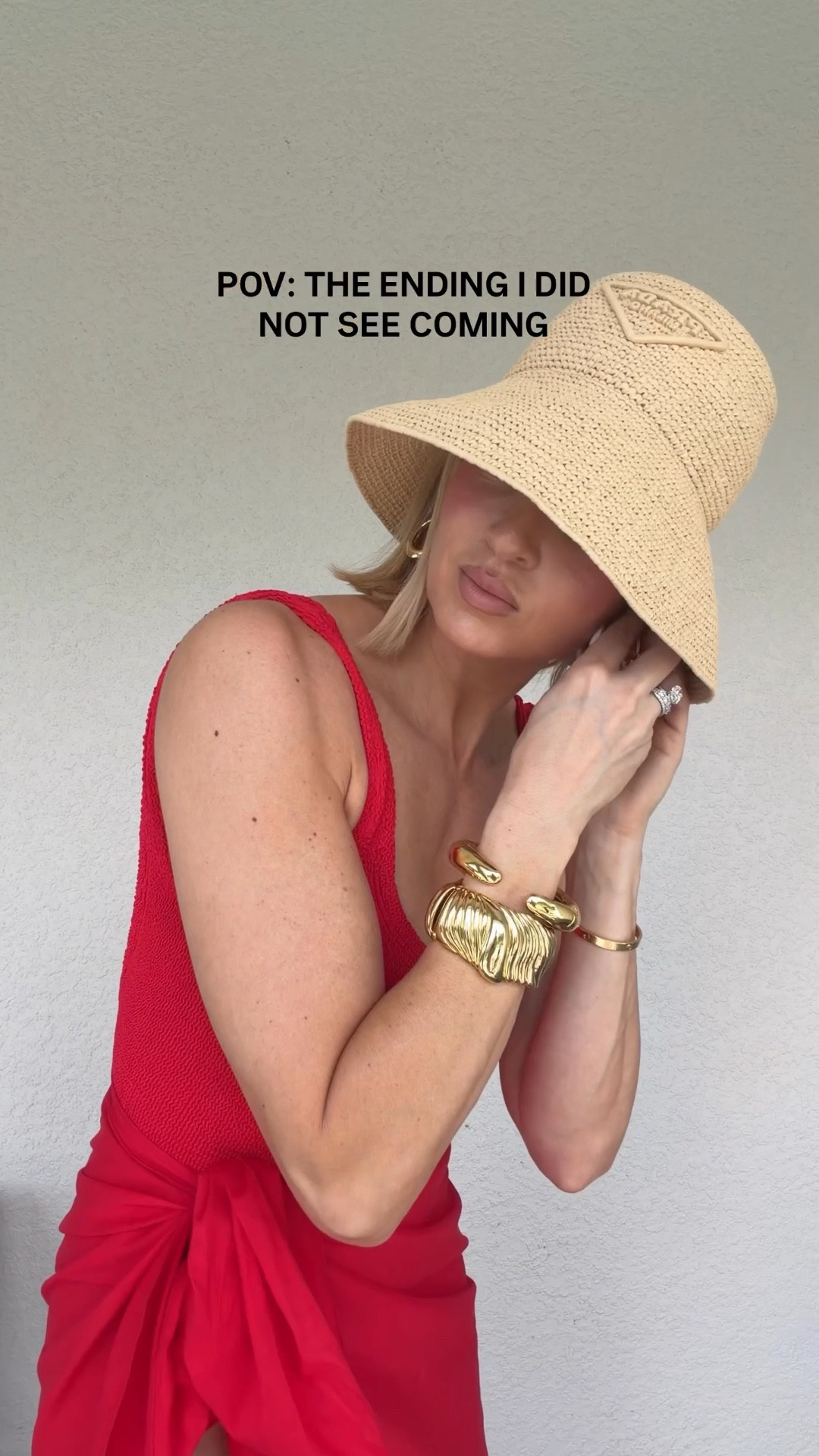 I did not see that coming 🍀🫠🫠 bathing suit is one size fit all. Sadly, the sarong is sold out, but I will link it as soon as possible.  Linked some similar looking ones below ￼￼￼￼￼

#LTKdayinmylife #LTKOver40 #LTKSwim