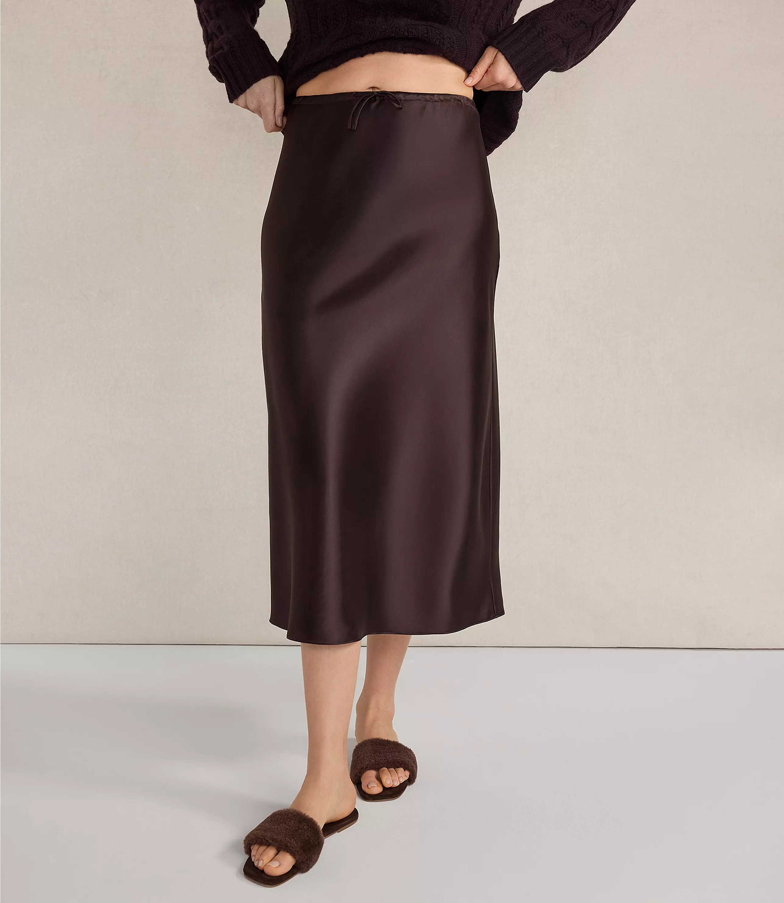 Haven Well Within Flowy Drawstring Midi Skirt | LOFT